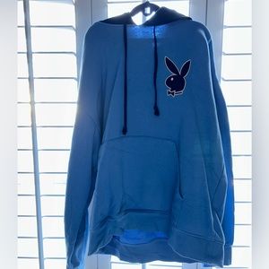 blue playboy hoodie